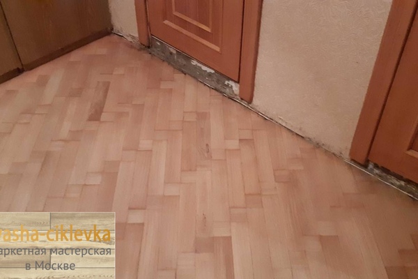 ремонт паркета после залива 
